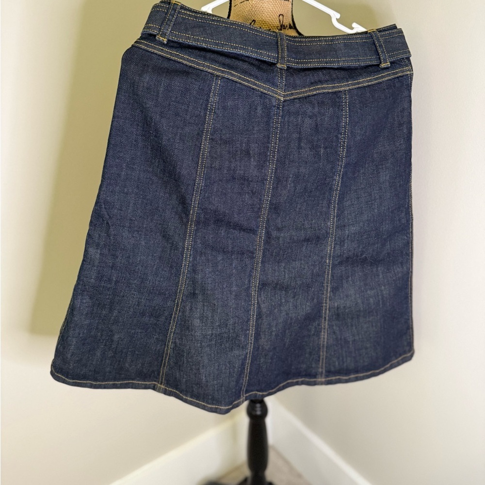 Ann Taylor Dark Blue Denim A-Line Skirt - Picture 5 of 7